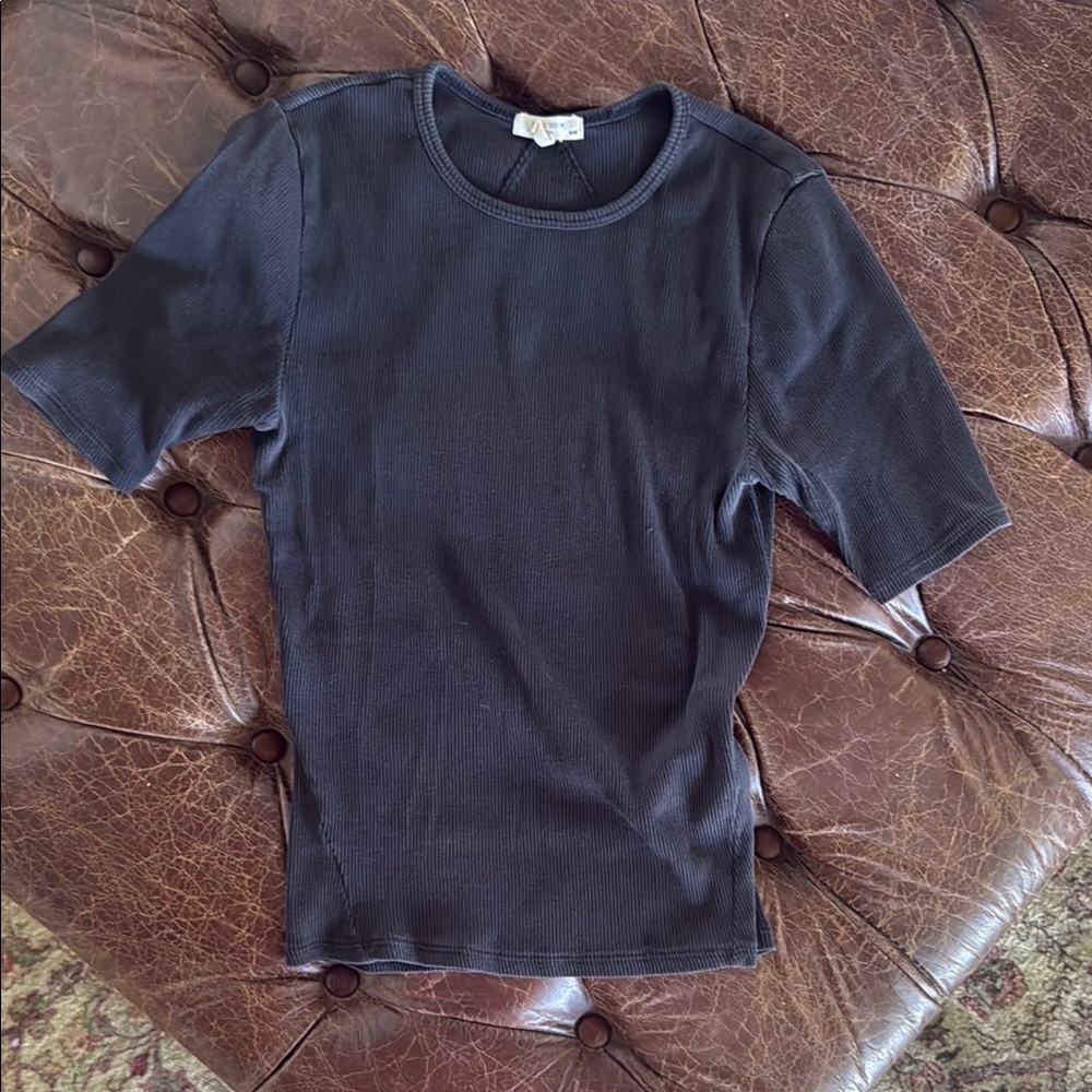 Rag & Bone Black Short Sleeve Tee